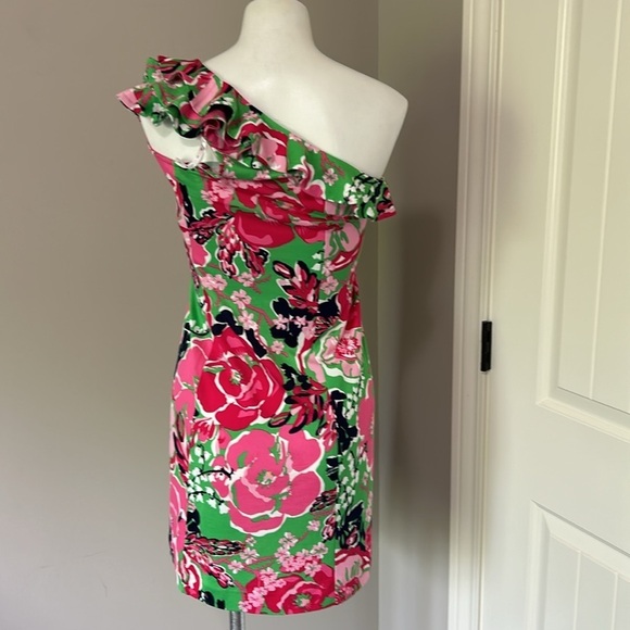 LILLY PULITZER Whinnie Dress Emerald Green a Thing Called Love Sz XS NEW - Picture 8 of 13